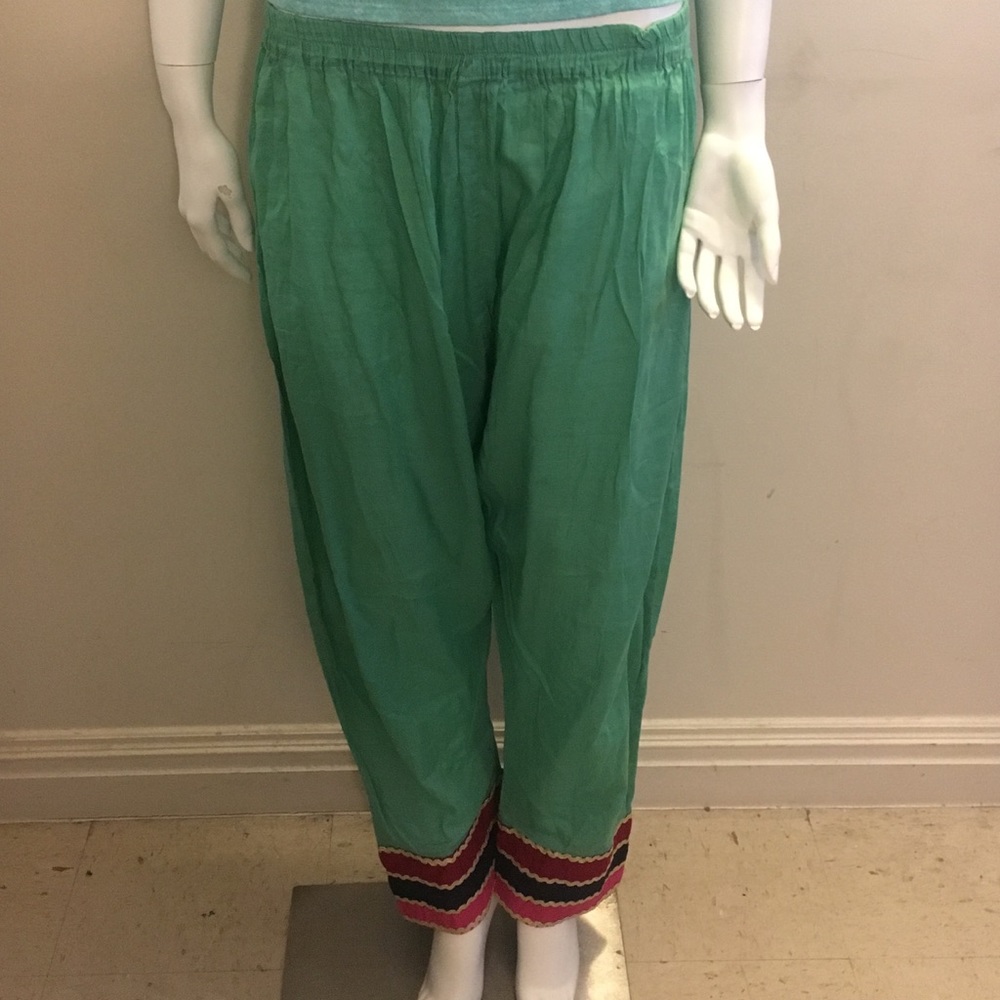 Pakistani shalwar / Trousers Green Sz Xxl